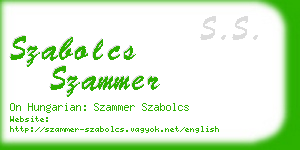 szabolcs szammer business card